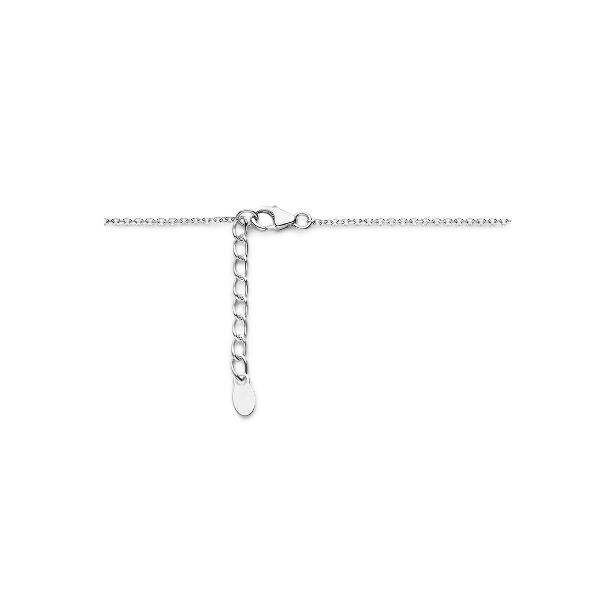 collier diamant 0.02ct j p1 42 + 3 cm argent rhodié