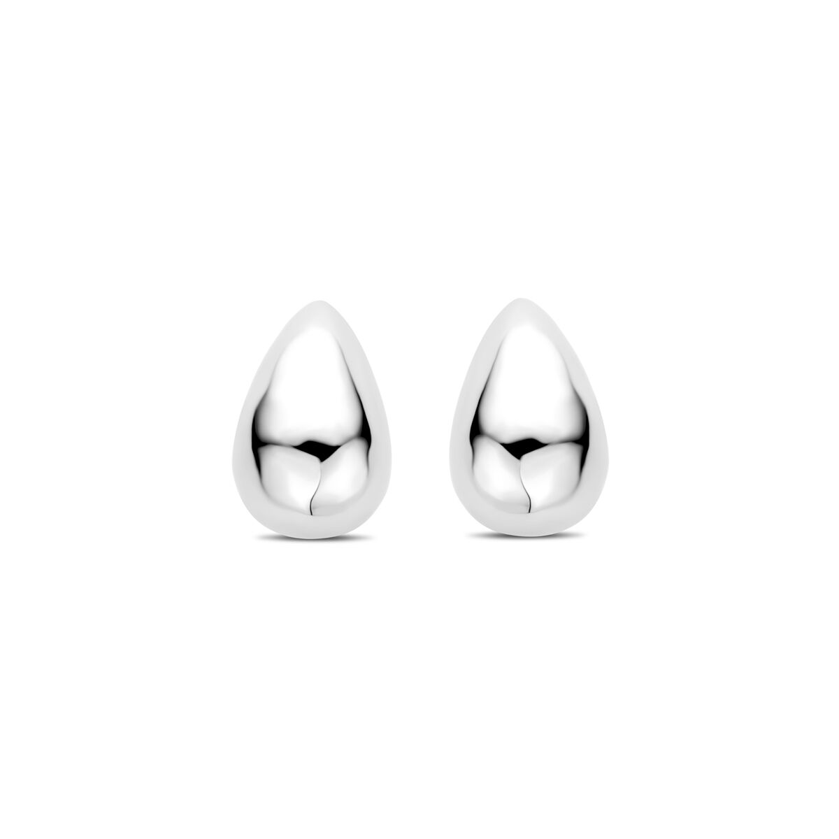 Boucles d'oreilles en forme de goutte de 20 mm, en argent rhodié.
