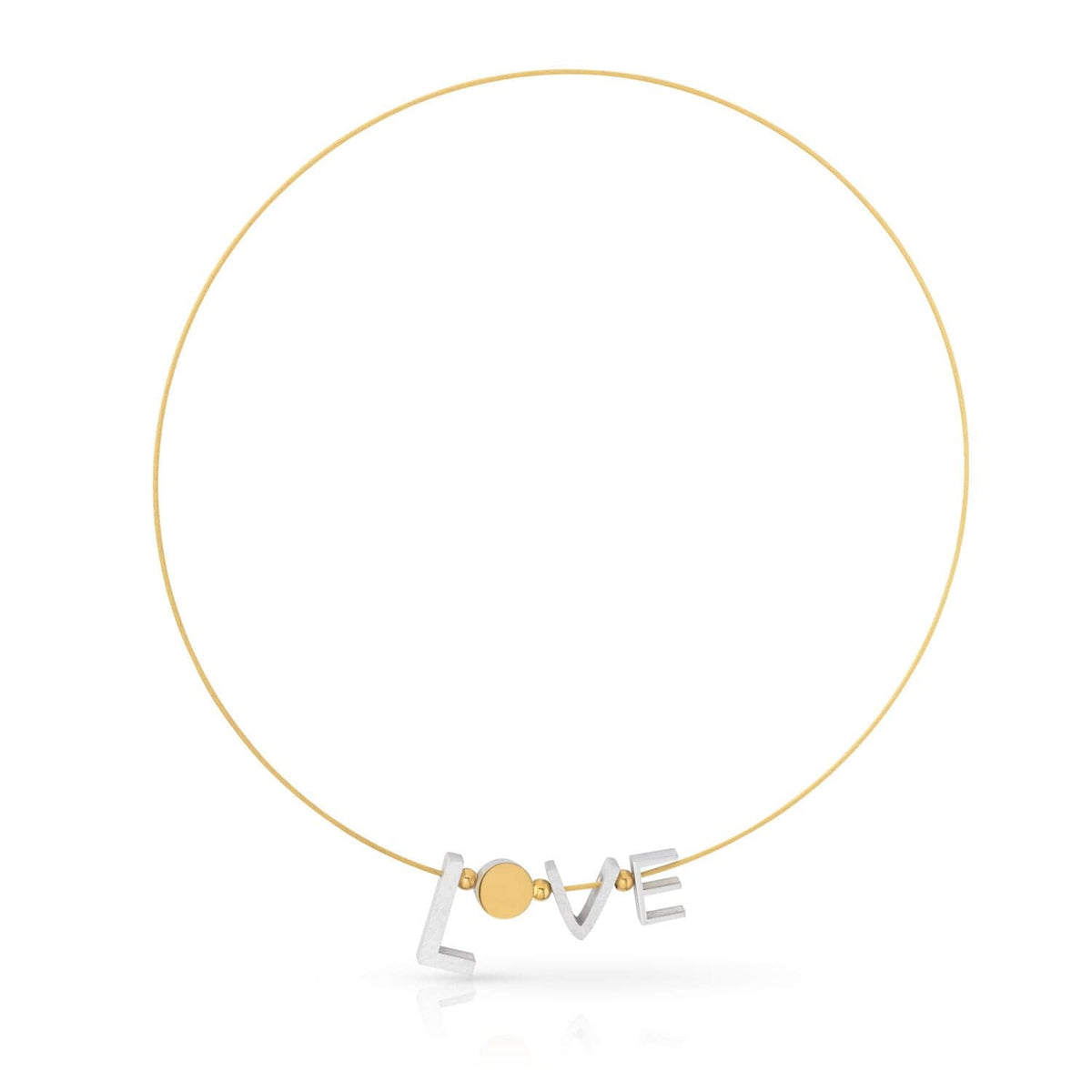 Collier LOVE plaqué or C258G