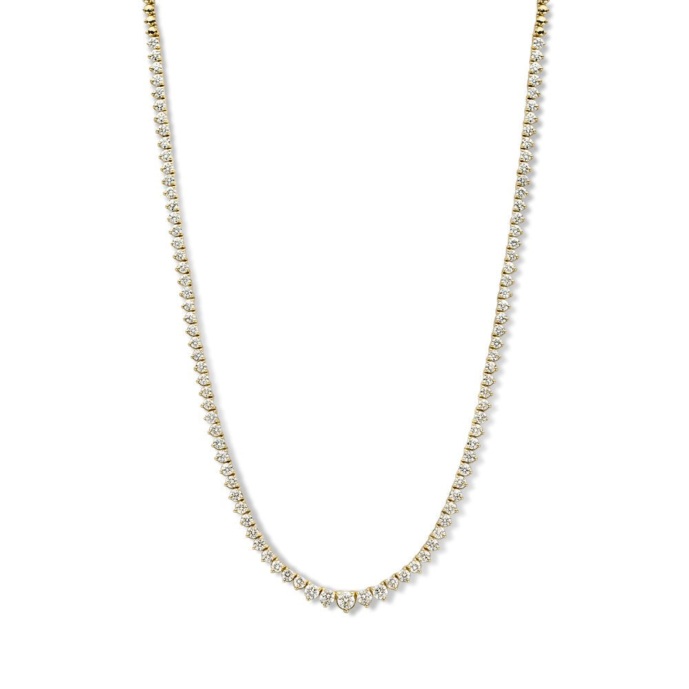 Collier en or jaune avec des diamants de 5,00 carats.