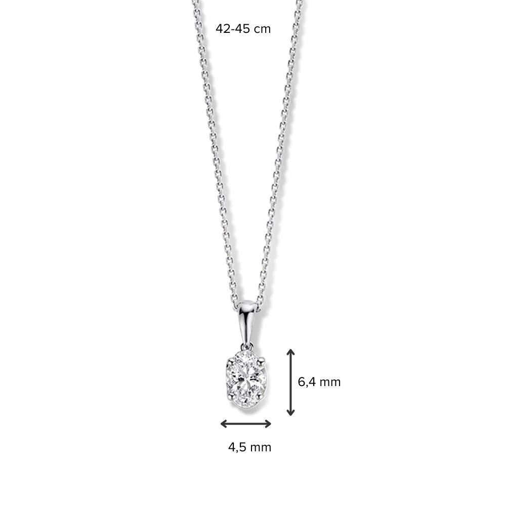 Collier Franky 0,50 crt. or blanc