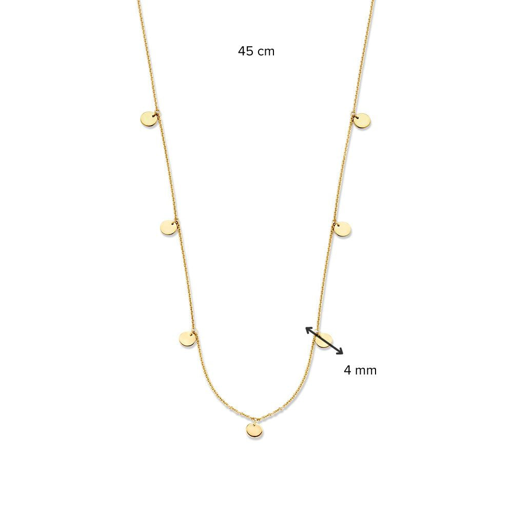 Collier en or jaune 14K avec pièces – Bijou subtil et intemporel pour femme