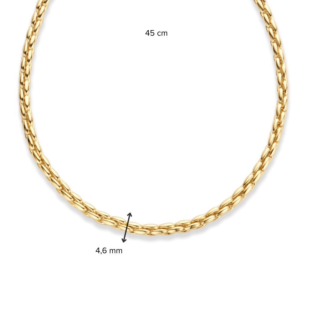 Collier en or jaune avec maille classique, 14 carats, 45 cm, 28,7 gr