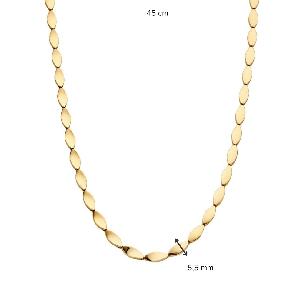 Collier en or jaune 14K avec éléments ludiques – Bijou de luxe pour femme