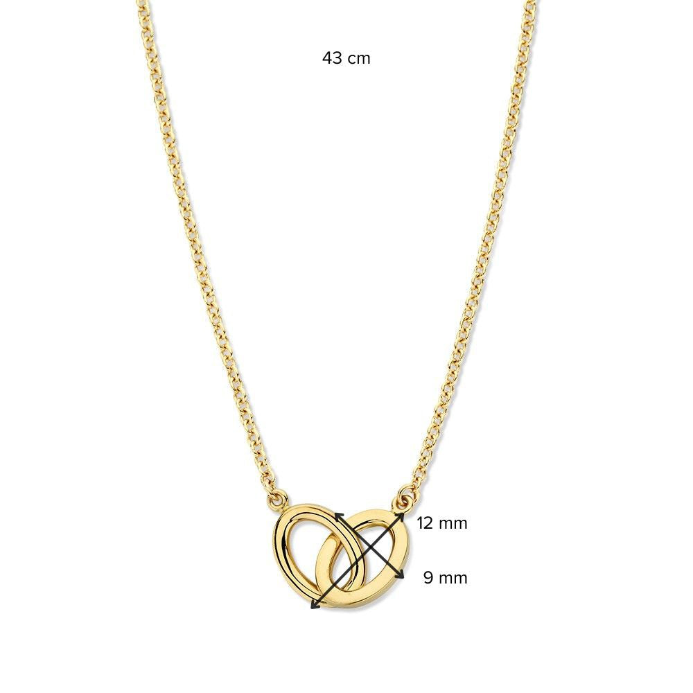 Collier en Or Jaune avec Mailles Reliées – Luxe 14 Carats pour Femme