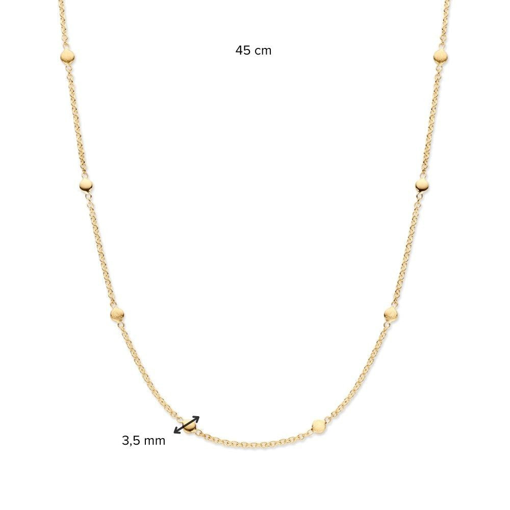 Collier en or jaune 14K avec éléments en or luxueux – Bijou élégant pour femme
