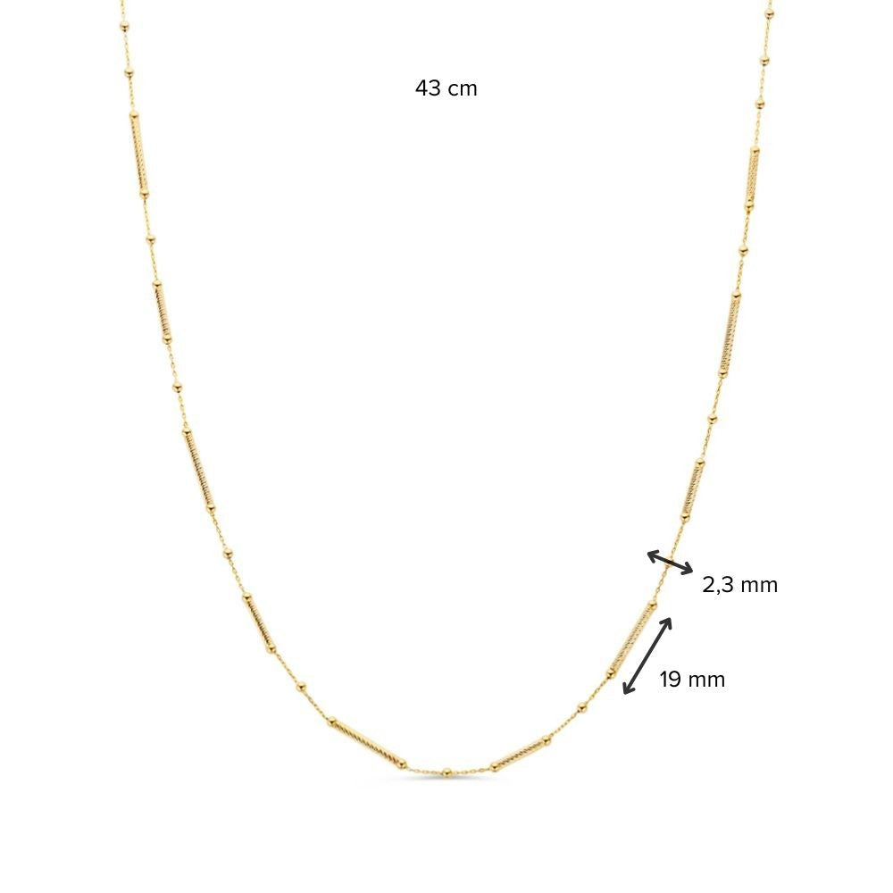 Collier en Or Jaune 14K – Bijou Subtil et Élégant pour Femme