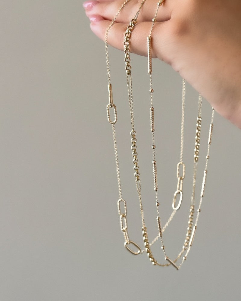 Collier en Or Jaune 14K – Bijoux de Luxe et Intemporel pour Femme