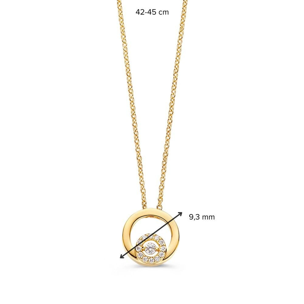 Collier en Or Jaune avec Diamants - 14 Carats Élégance Intemporelle