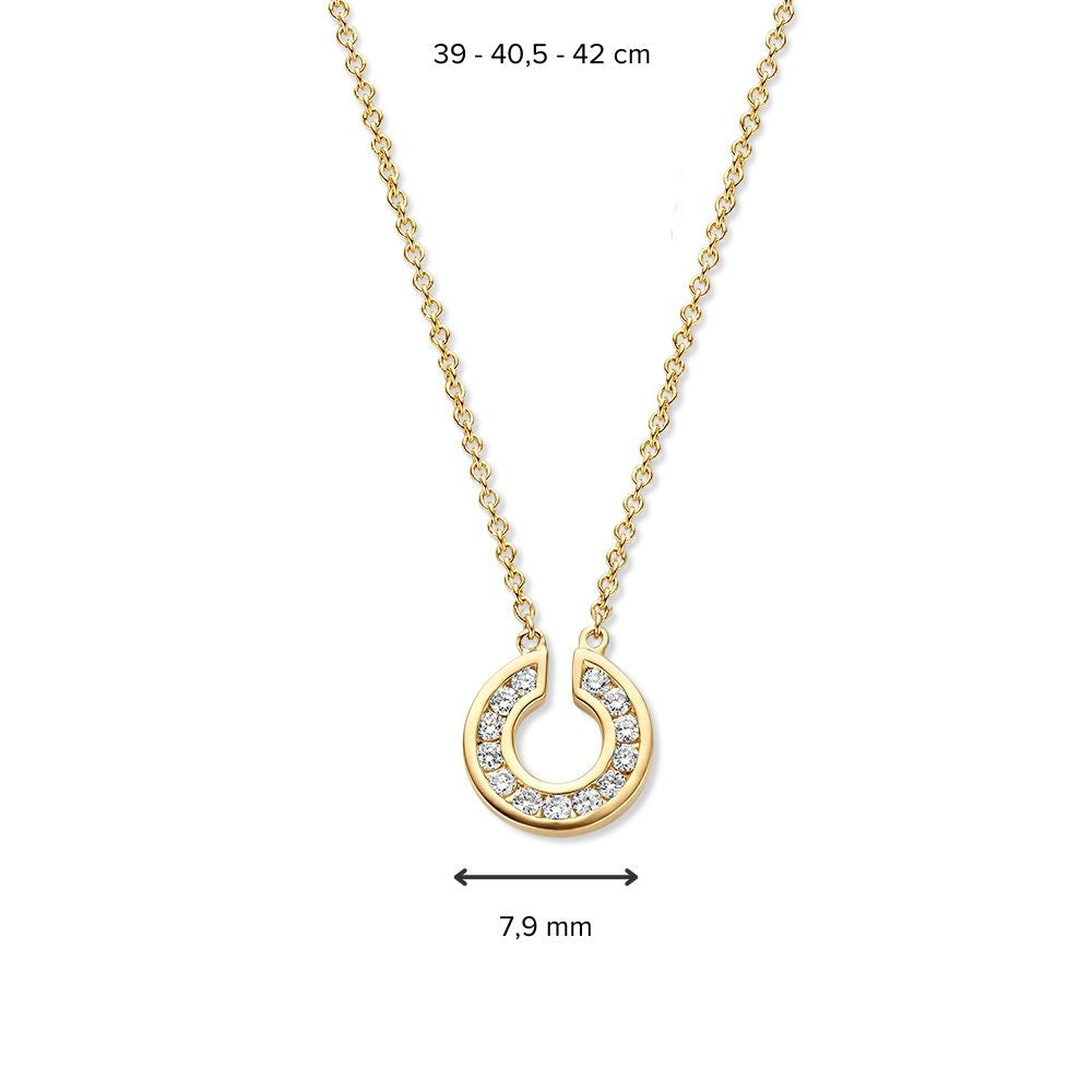 Collier en Or Jaune avec Diamant - Élégance 14 Carats
