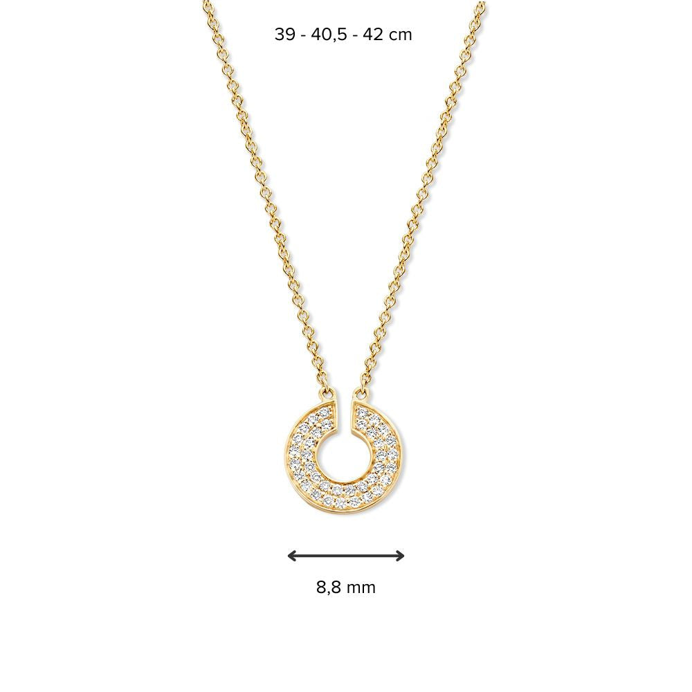 Collier en Or Jaune avec Diamant - 14 Carats Luxe Intemporelle