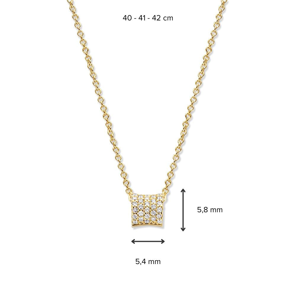 Collier en Or Jaune avec Diamant - 14 Carats Luxe Raffinée