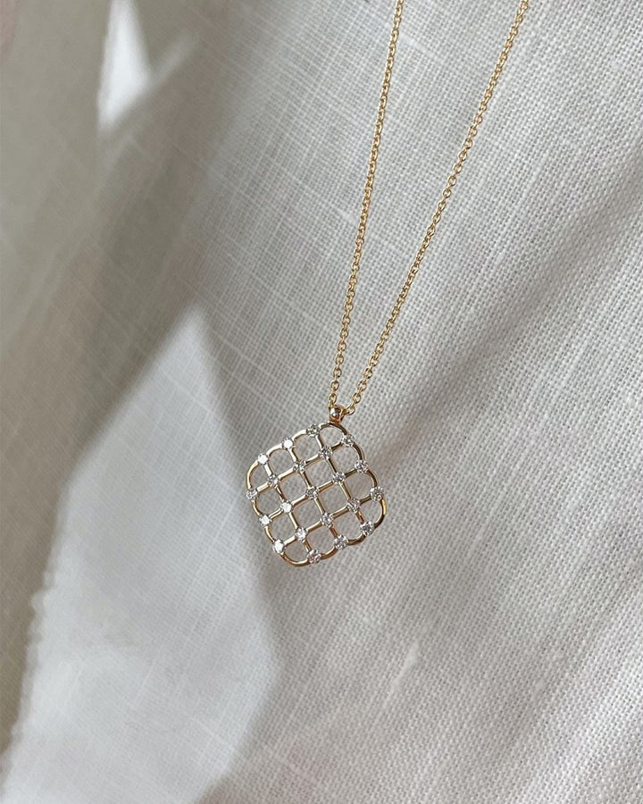 Geelgouden Collier met Diamanten Hanger – 14 karaat Goud & 0,22 crt