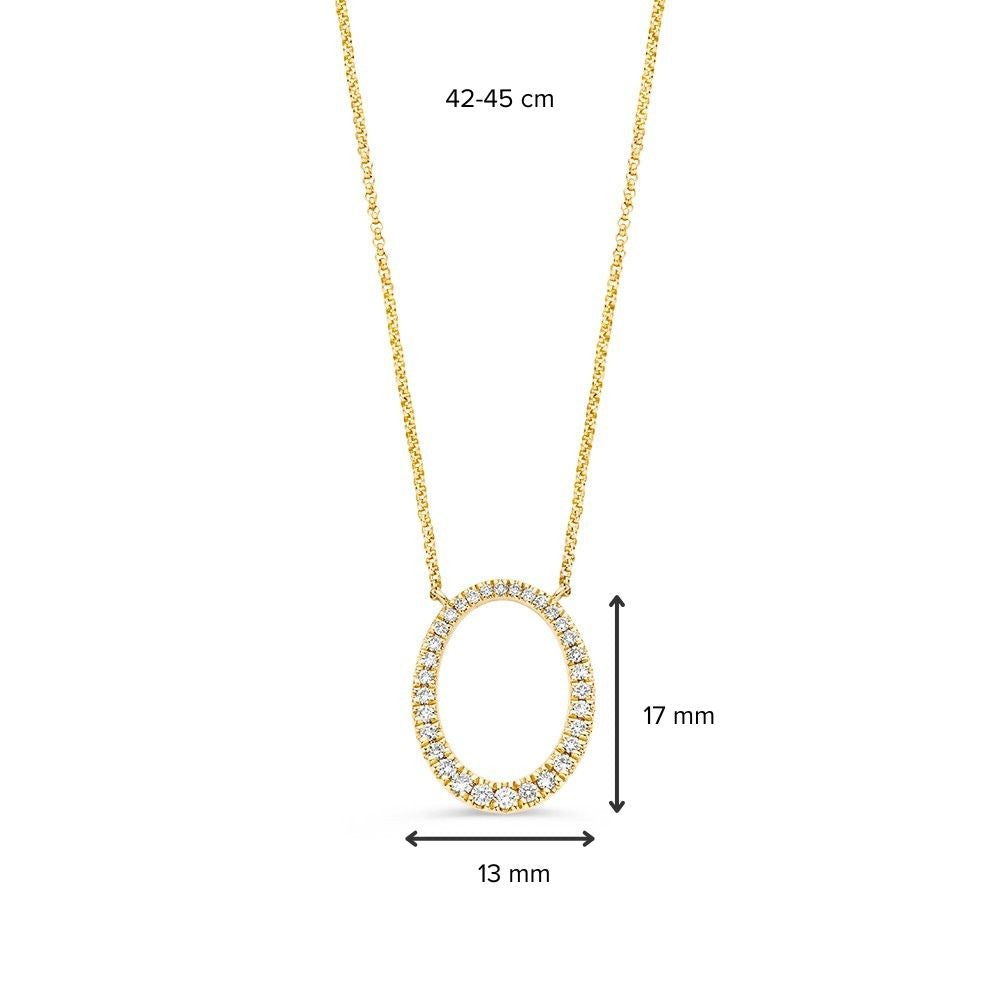 Collier or jaune brillant 0,25 crt.