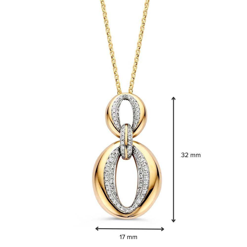 Pendentif en Or Jaune avec Diamants et Collier Élégant – Élégance Intemporelle