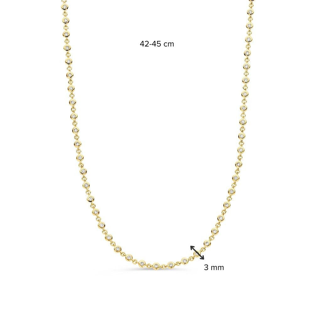 Collier or jaune brillant 1,51 crt.