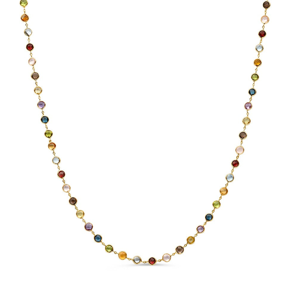 Collier geelgoud edelsteen