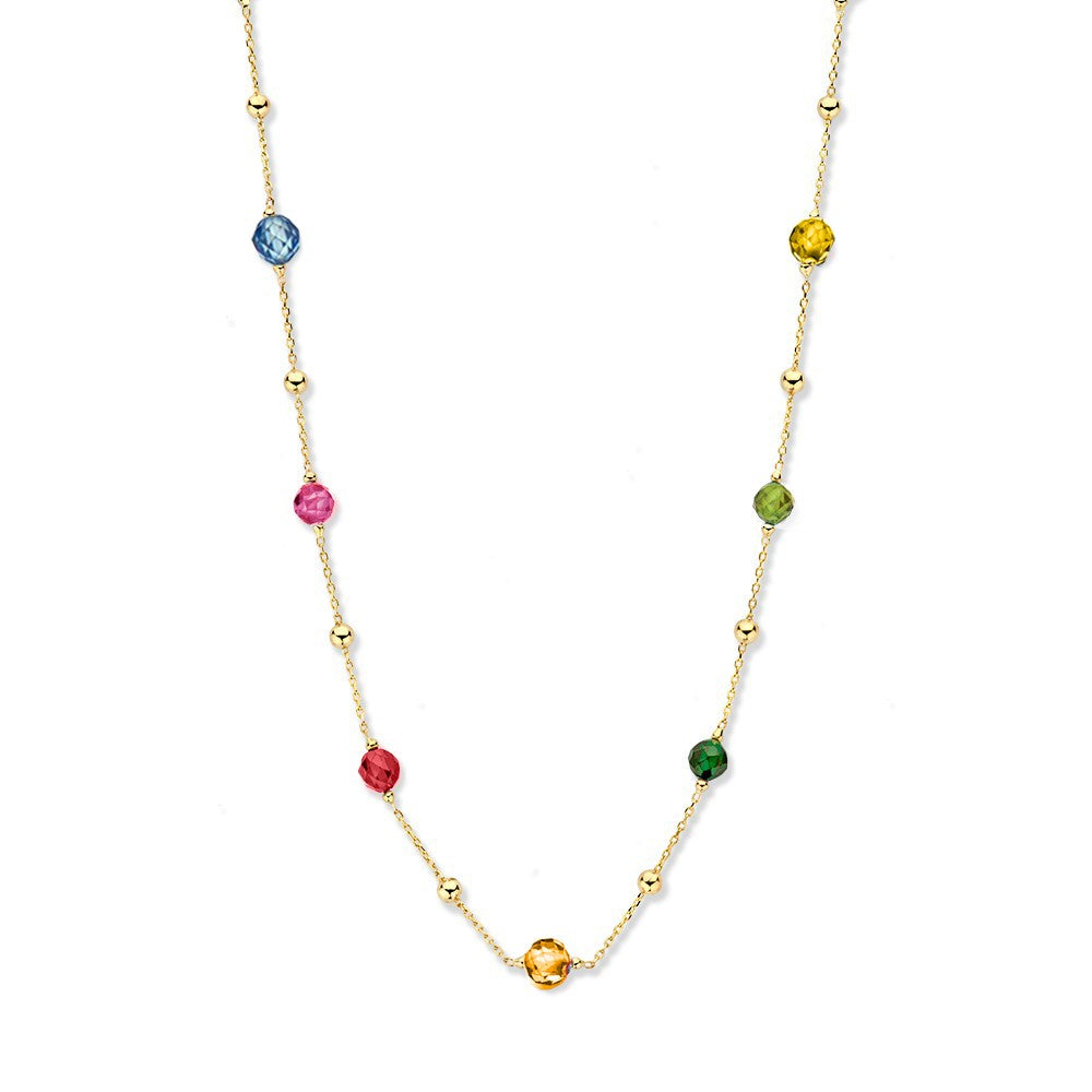 Collier geelgoud zirkonia