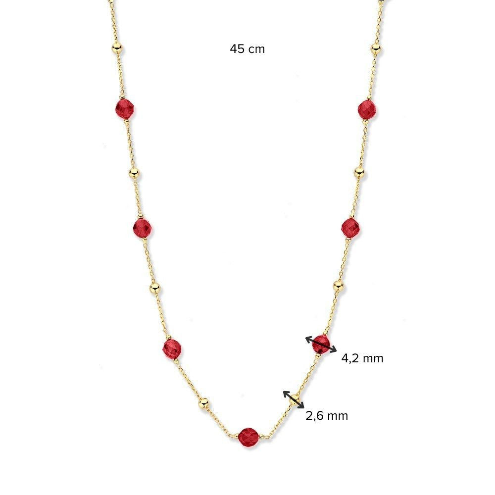 Collier or jaune zircone