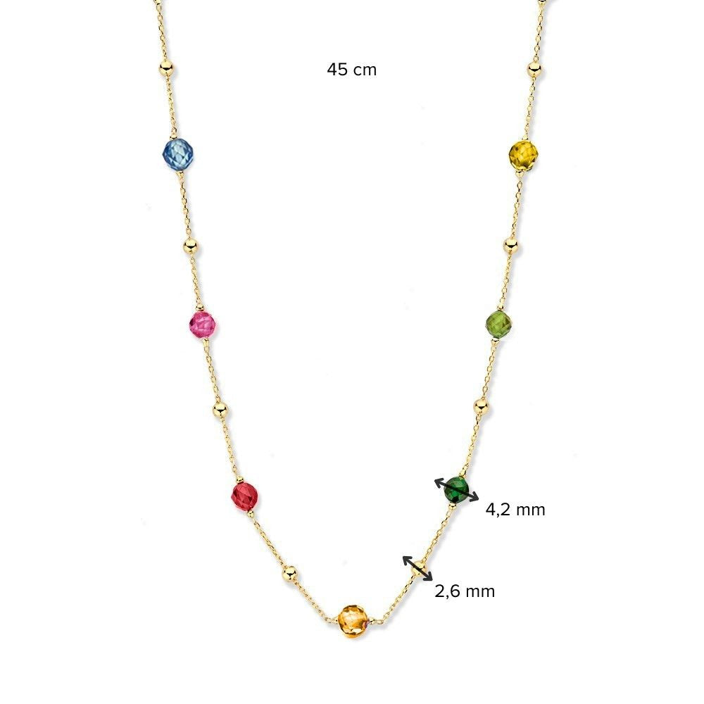 Collier or jaune zircone