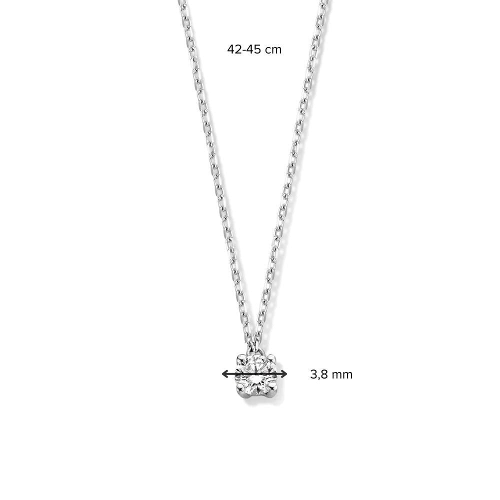 Collier Olivia 0,20 crt. or blanc