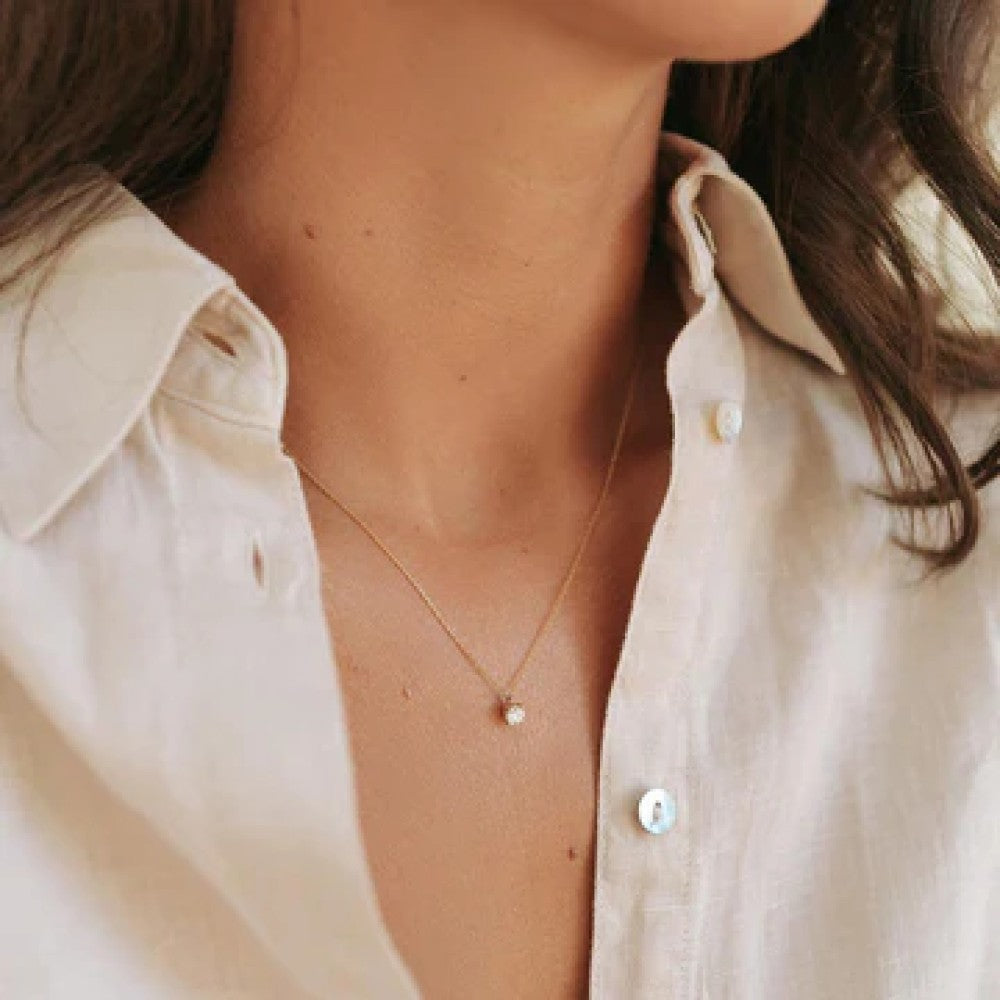 Collier Olivia 0,30 crt. or jaune