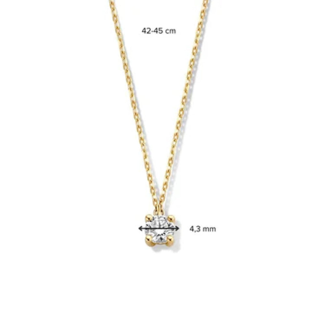 Collier Olivia 0,30 crt. or jaune