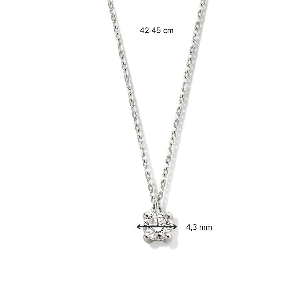 Collier Olivia 0,30 crt. or blanc