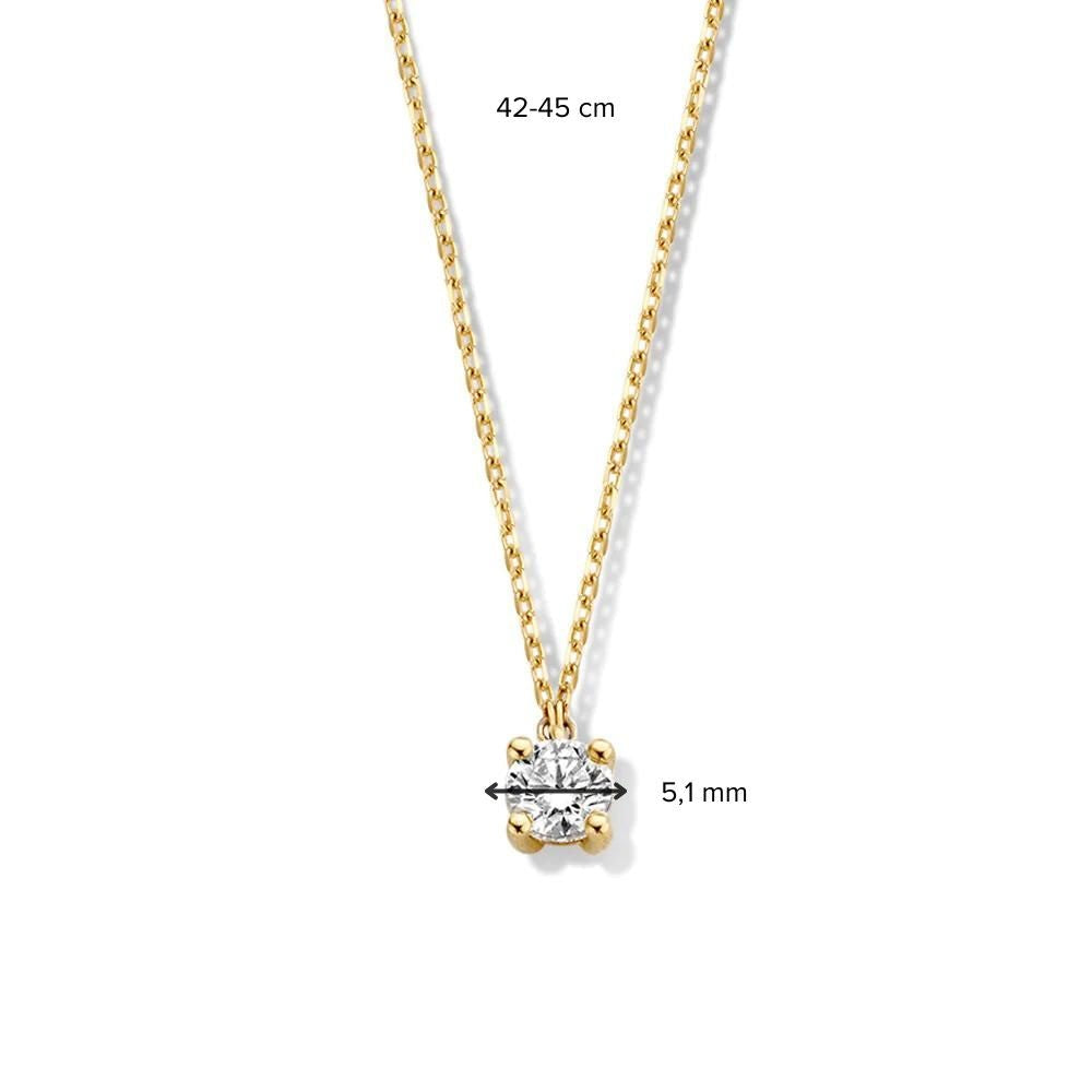 Collier Olivia 0,50 crt. or jaune
