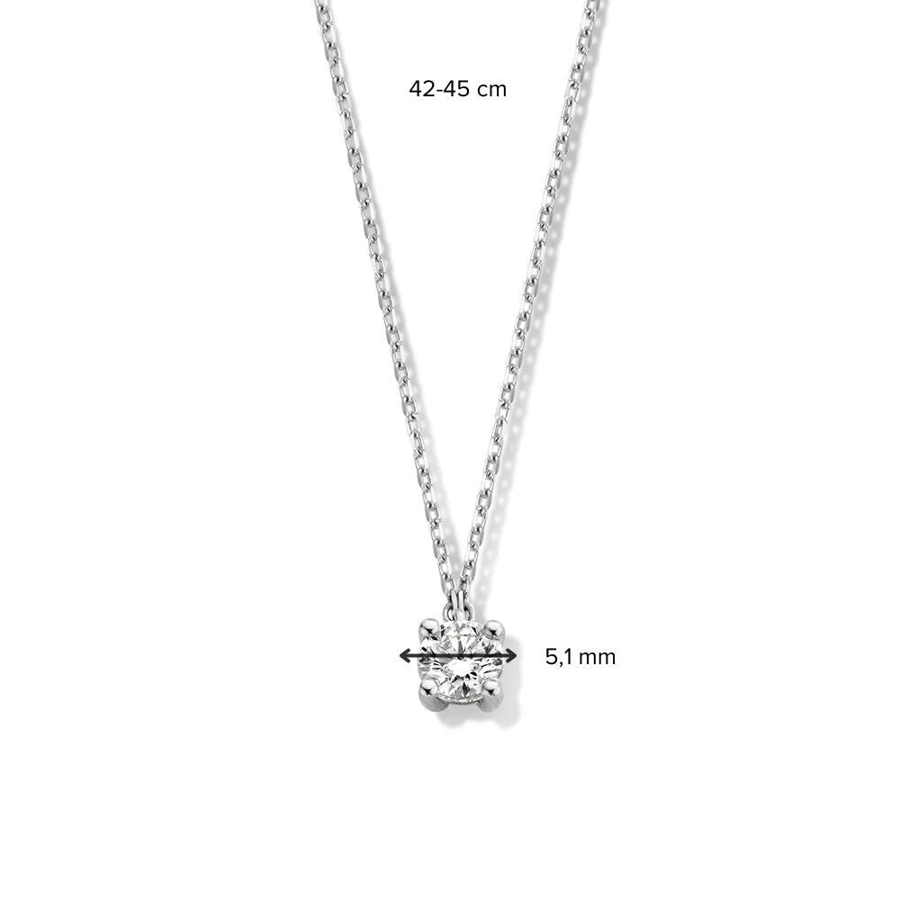 Collier Olivia 0,50 crt. or blanc
