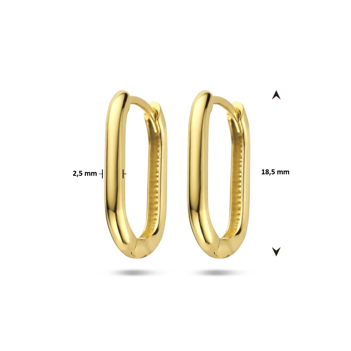 créoles paperclip 14K or jaune