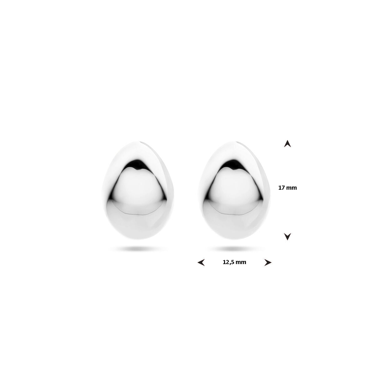créoles 17 mm argent rhodié