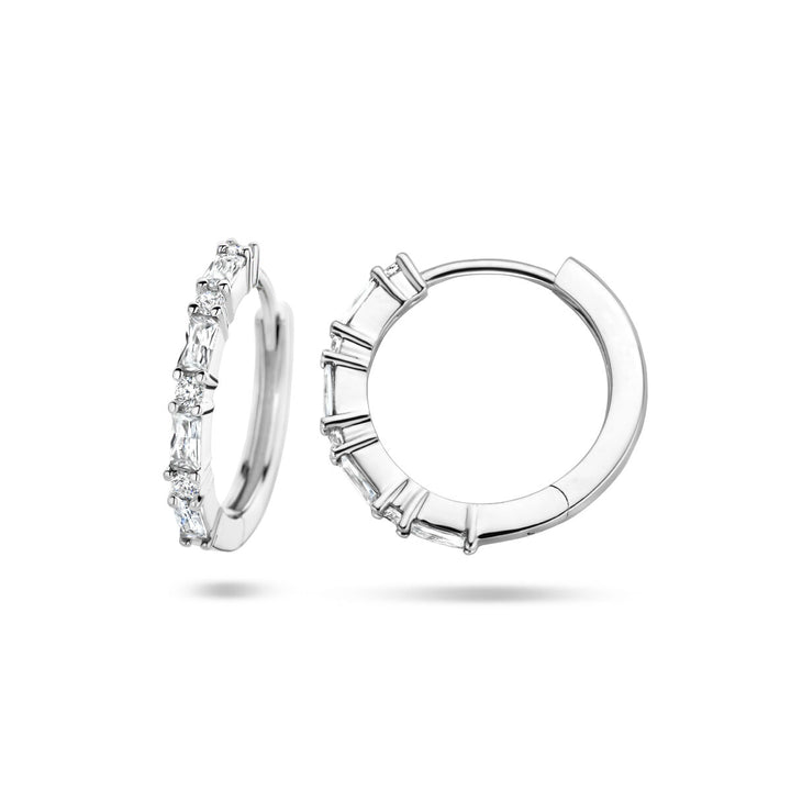 klapoorringen zirkonia zilver gerhodineerd