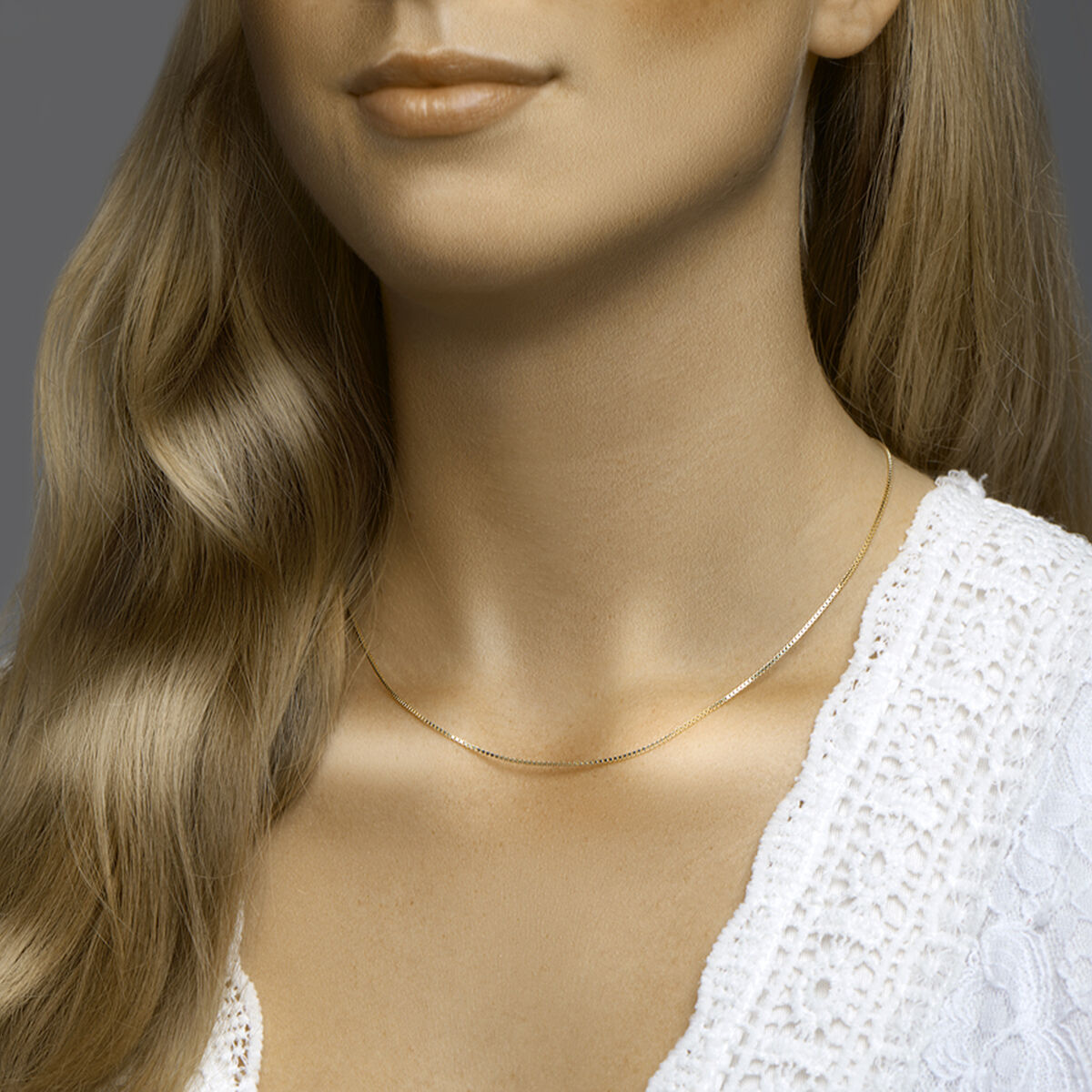 collier vénitien 1,1 mm 41 + 4 cm 3 microns argent plaqué or (jaune)