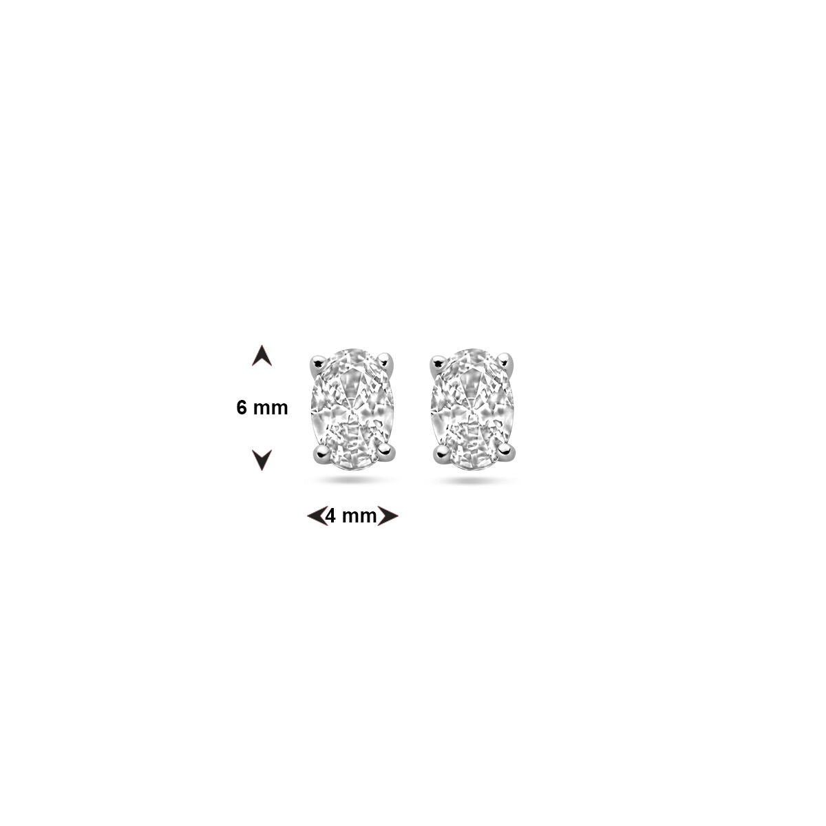 puces d'oreilles zircone argent rhodié