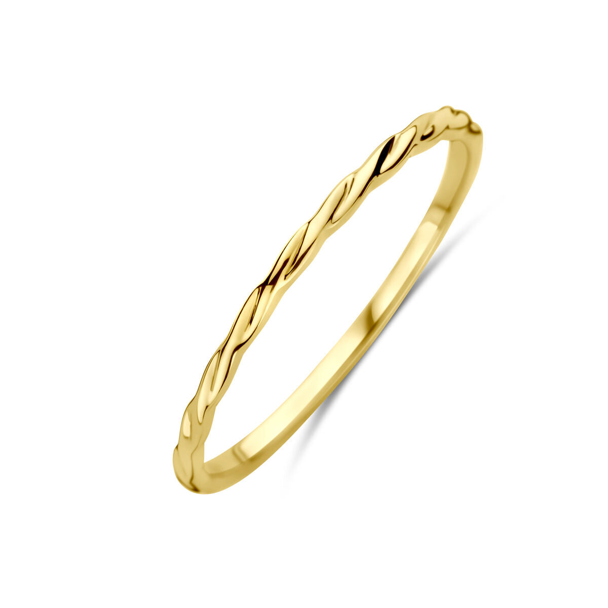 bague torsadée en or jaune 14K