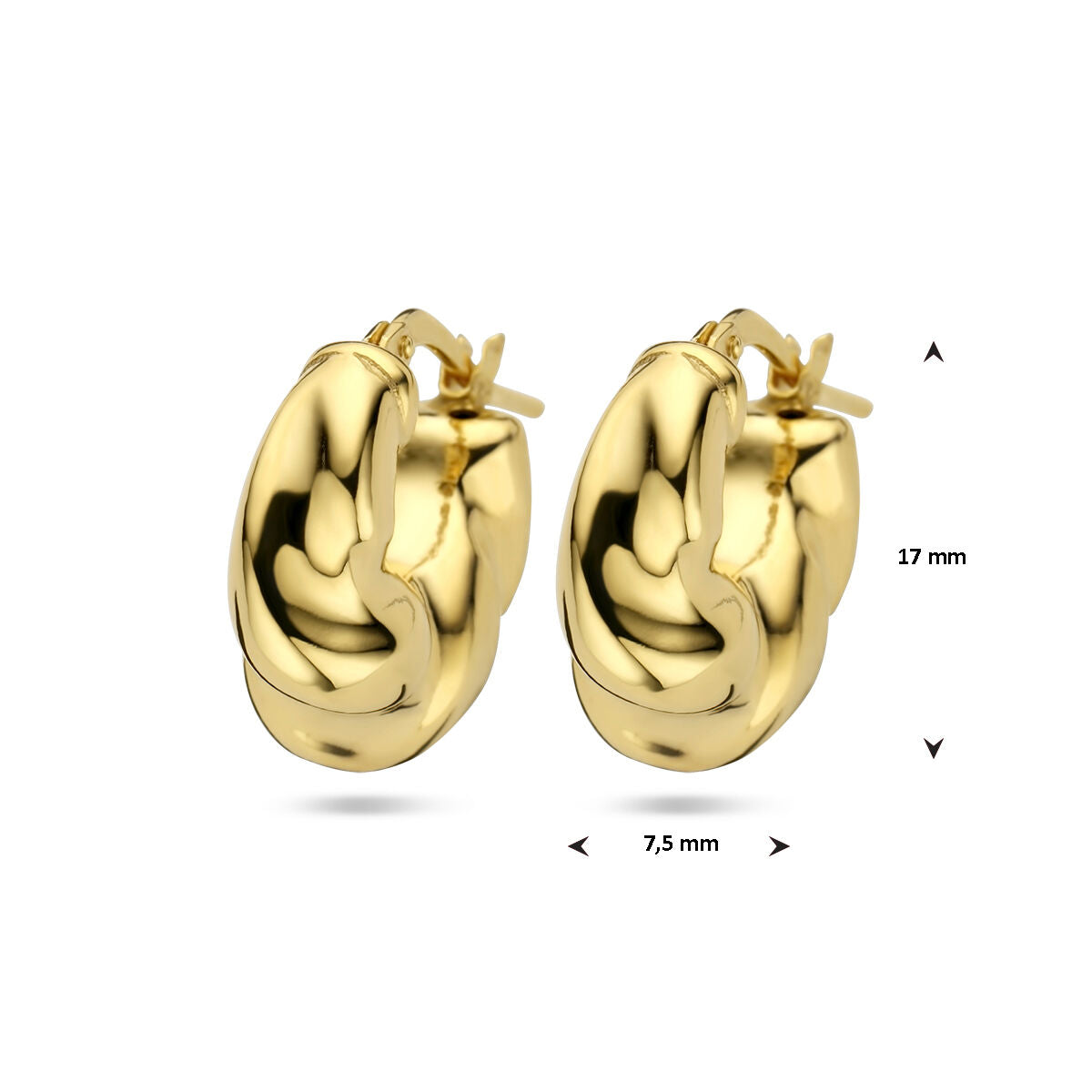 créoles 1 micron argent plaqué or (jaune)
