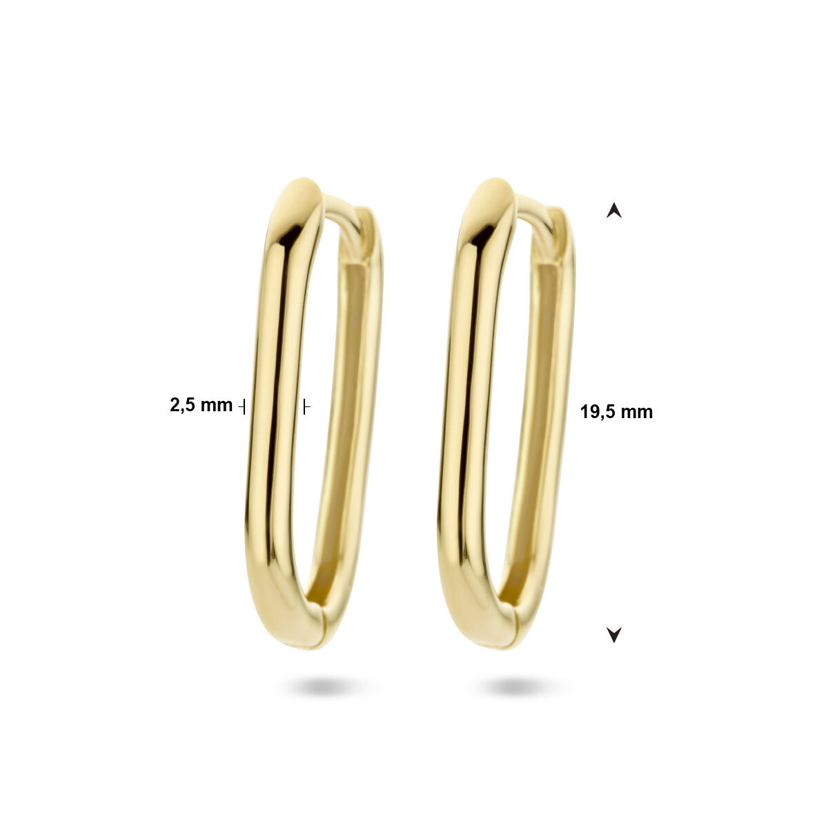 créoles paperclip 14K or jaune