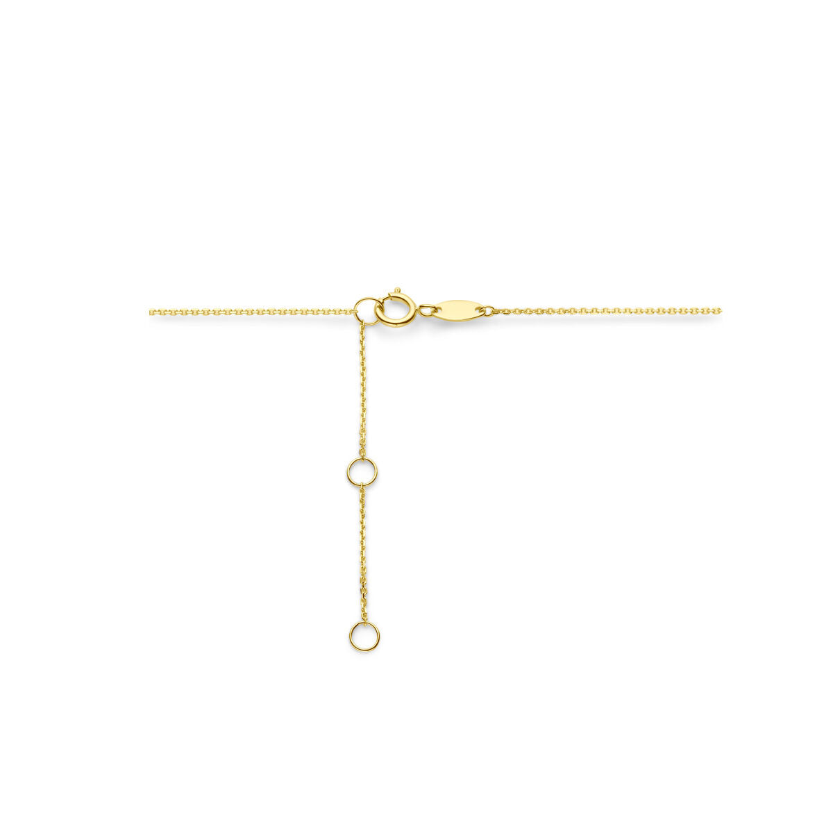 collier cœur 41 - 43 - 45 cm or jaune 14K