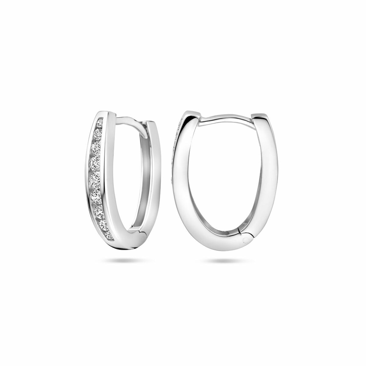 créoles zircone 16,5 mm argent rhodié