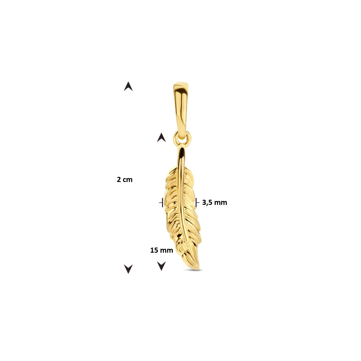 pendentif ressort or jaune 14K