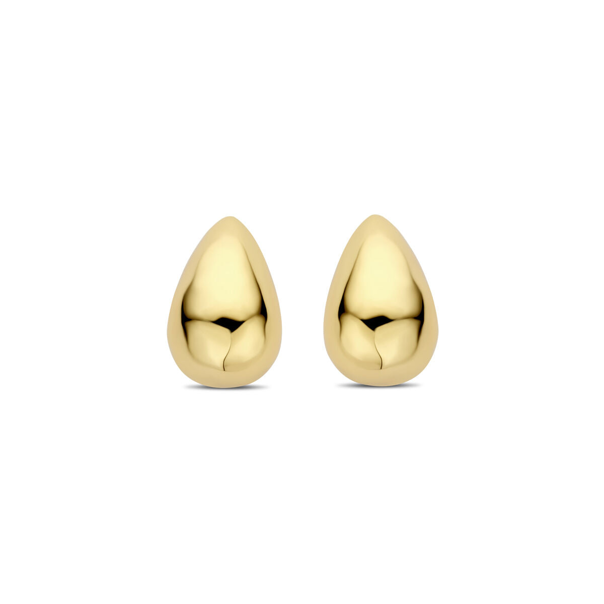 Boucles d'oreilles en forme de goutte, en argent doré jaune, de 20 mm.