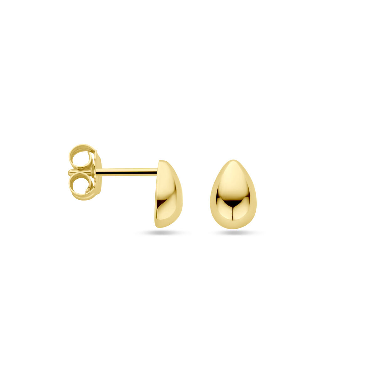 puces d'oreilles goutte 7,5 mm or jaune 14K