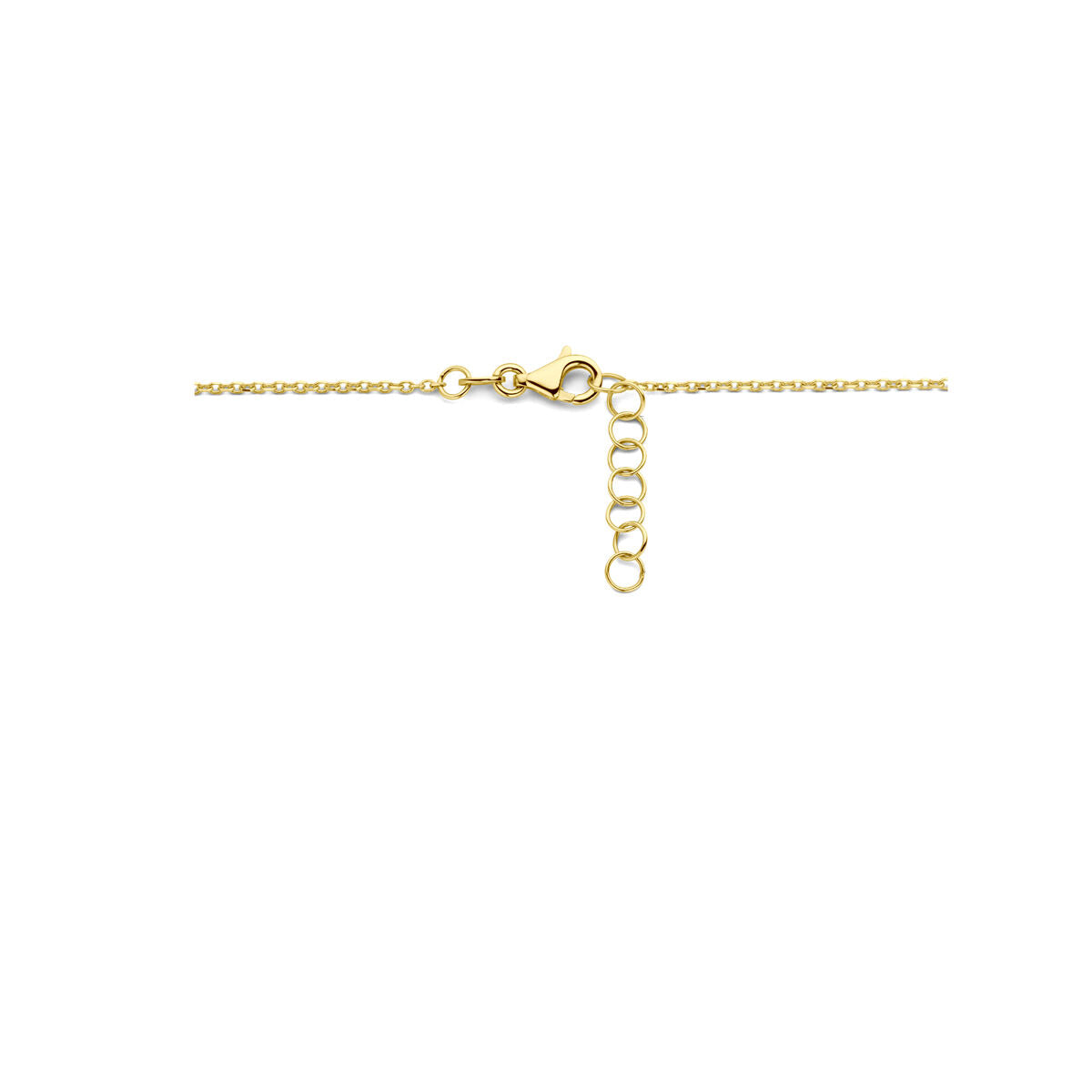 Gouden dames ketting hart parelmoer 14K