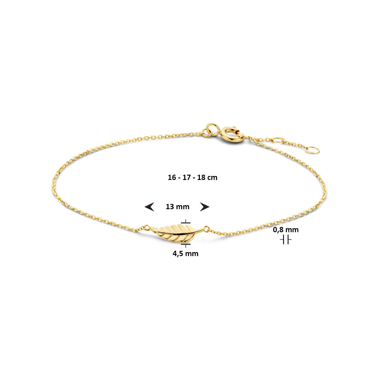 Bracelet en or pour femme ressort 14K