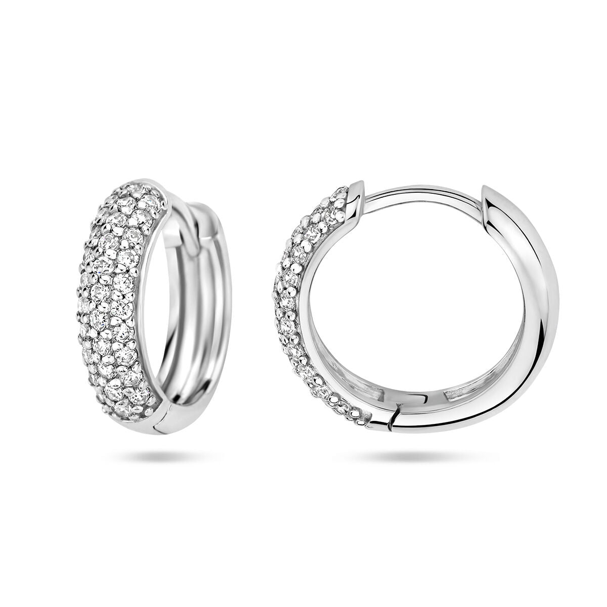 créoles zircone argent rhodié