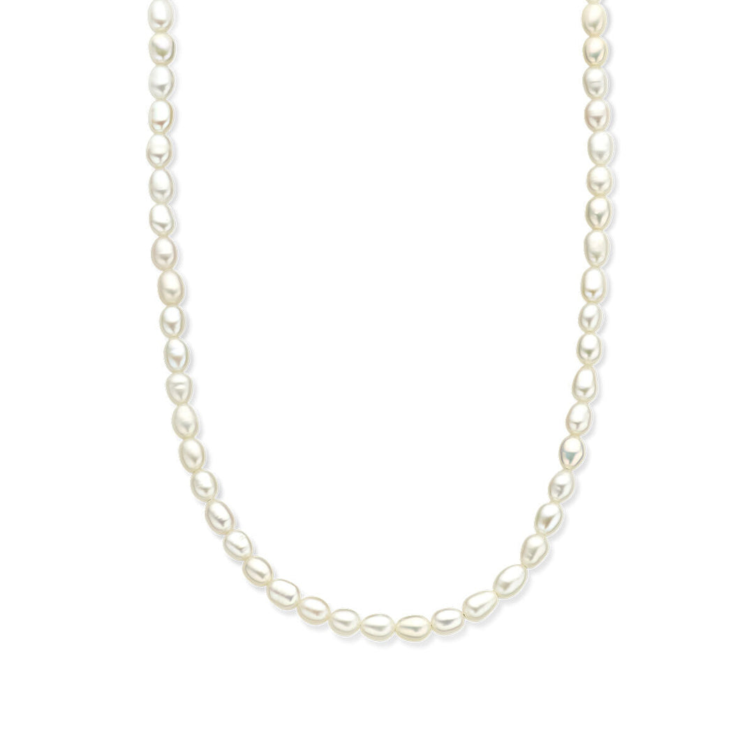 Gouden dames ketting parels 14K