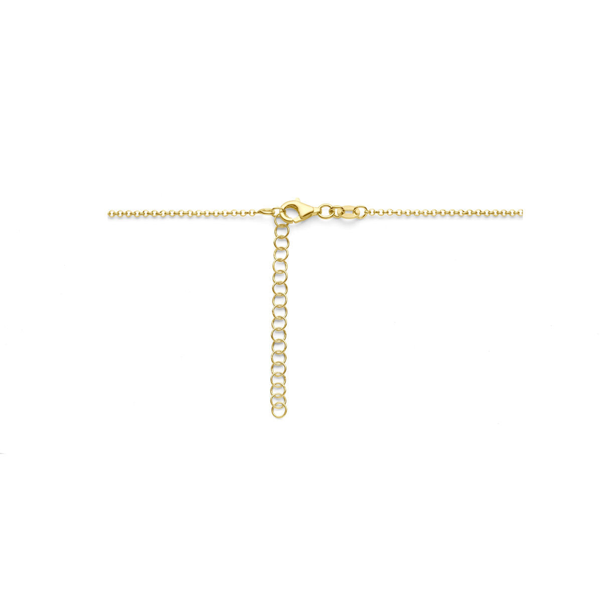 collier cœur 1,5 mm 42 + 5 cm 3 microns argent plaqué or (jaune)