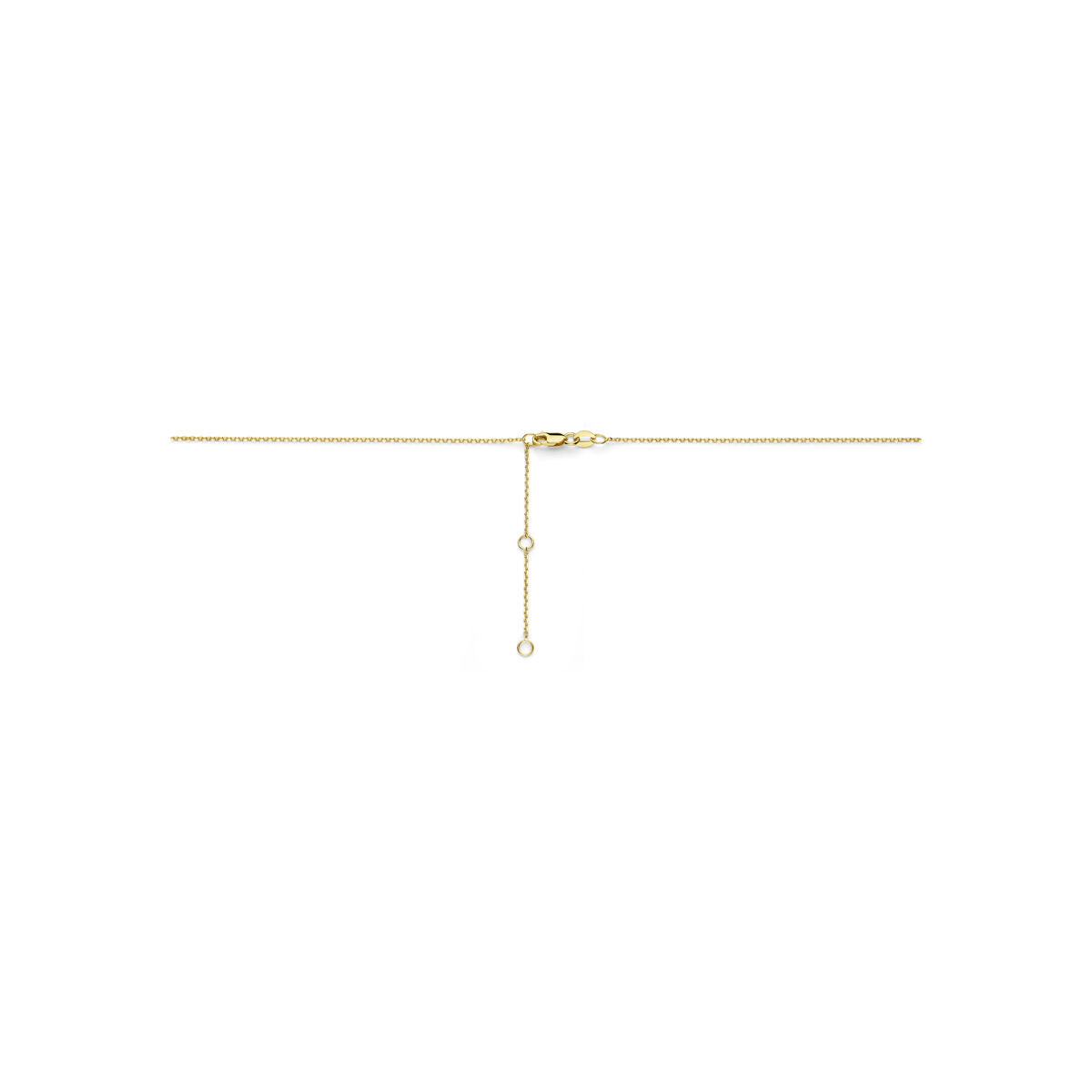 collier en or jaune 14k avec cœur et diamant