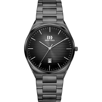 Montre pour homme avec cadran gris, boîtier et bracelet en acier inoxydable, design moderne.